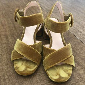 J Crew Velvet Penny Sandal